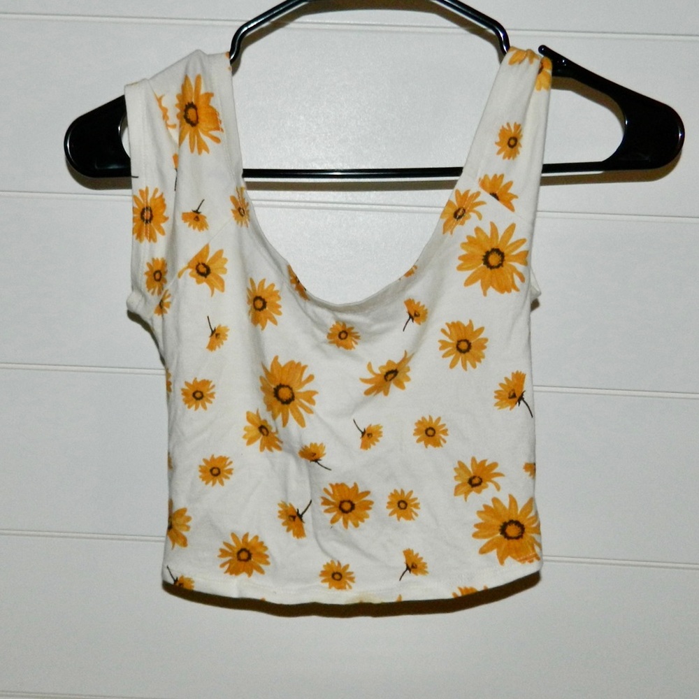 PACSUN Crop Sunflower Shirt